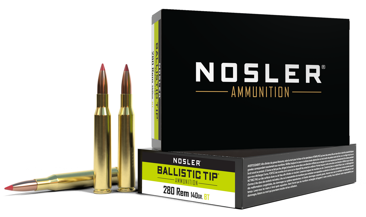 Nosler Ballistic Tip 280 Rem 140gr Spitzer Ballistic Tip 20 Rd - Box or Case