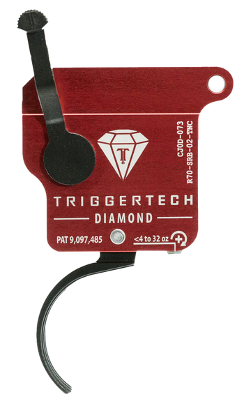 TriggerTech Diamond Remington 700 Single-Stage Curved Trigger - 0.30-2 lbs - Right Hand - Without Bolt Release