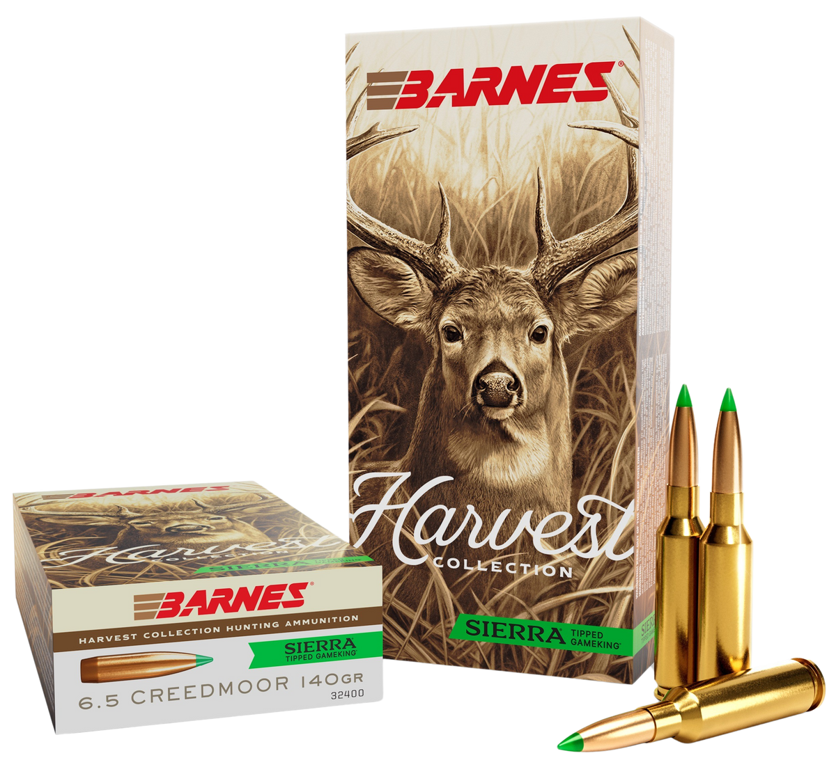 Barnes Bullets Harvest 6.5 Creedmoor 140gr Sierra Tipped GameKing - Box or Case