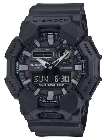 G-Shock GA010-1A1 Analog-Digital Black Resin Watch - 200M Water Resistant