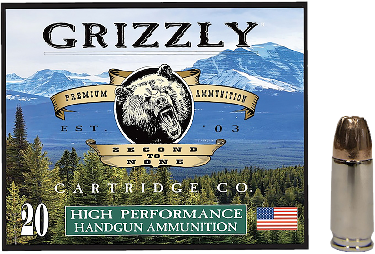 Grizzly Ammo 9mm Luger +P+ 124gr Jacketed Hollow Point - Box or Case
