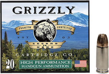 Grizzly Ammo 9mm Luger +P+ 124gr Jacketed Hollow Point - Box or Case