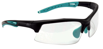 Walkers Game Ear Sport Glasses Clear Lens Polycarbonate Half Frame Black / Teal