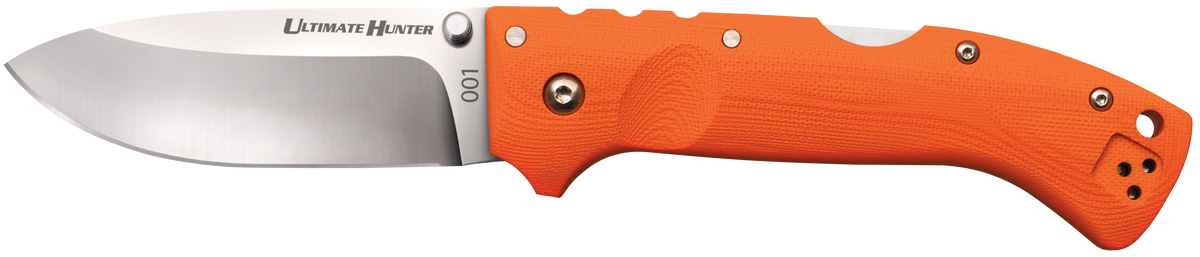 Cold Steel Ultimate Hunter 3.5" Folding Drop Point Plain S35VN Orange G10 Handle