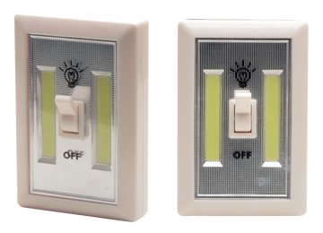 Cyclops Light Switch 200 Lumen COB LED Ivory Plastic 2-Pack