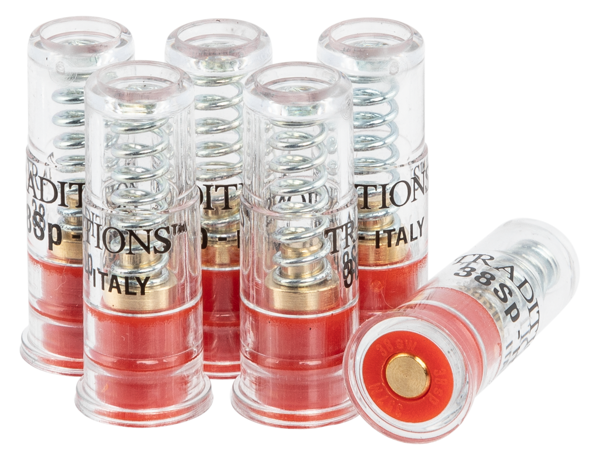 Traditions ASC38 Snap Caps 38 Special Plastic w/Brass Base 6-Pack