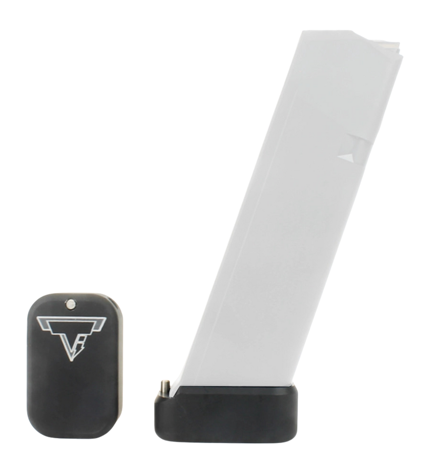 Taran Tactical Innovations Base Pad Kit Glock 17/22 9mm Luger/.40 S&W +4/+3 Rounds - Flat Black