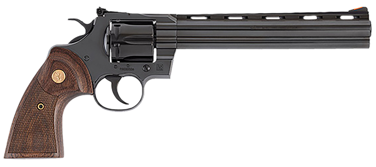 Colt Mfg Python 357 Mag 8" 6-Shot DA/SA Revolver - Blued Wood Grip