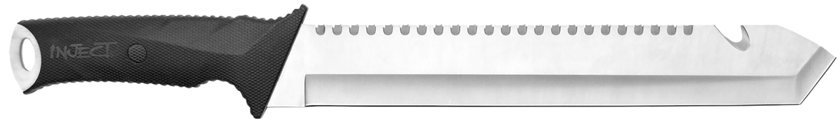 Camillus Carnivore 12" 440 SS Part Serrated Full Tang Machete - Titanium Bonded, Camo ABS Handle