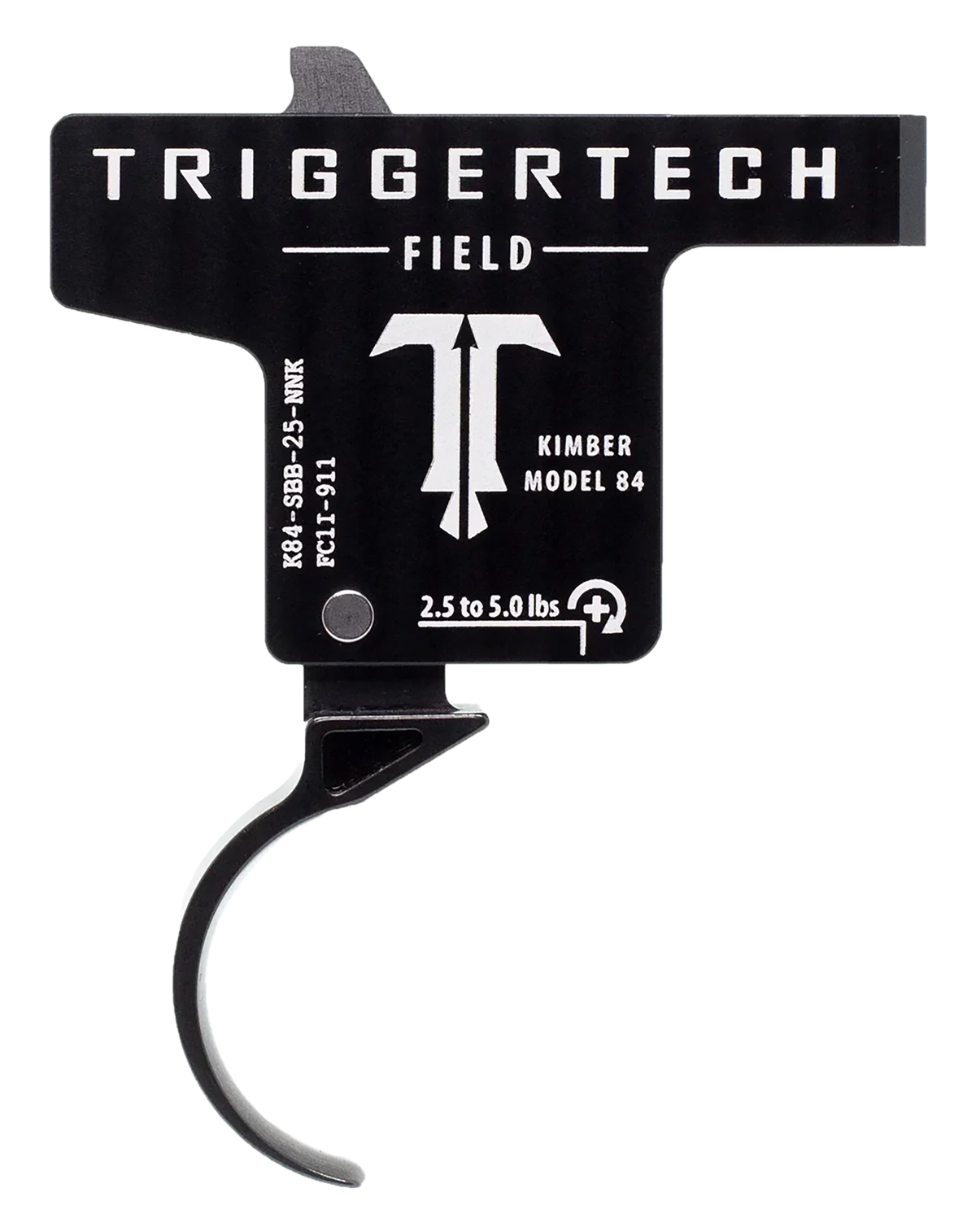 TriggerTech Field Kimber M84 Single-Stage Curved Trigger 2.50-5 lbs Black PVD