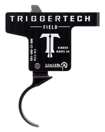 TriggerTech Field Kimber M84 Single-Stage Curved Trigger 2.50-5 lbs Black PVD