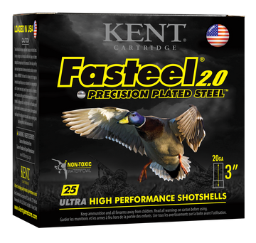 Kent Cartridge Fasteel 2.0 20 Gauge 3" 7/8 oz 3 Shot - Box or Case