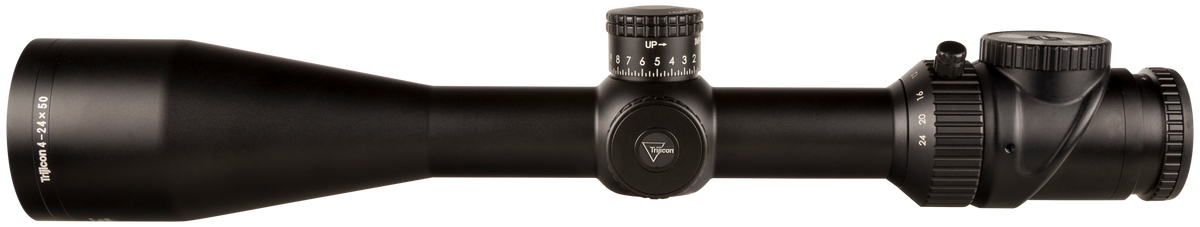 Trijicon AccuPoint 4-24x50mm 30mm Tube Illuminated Duplex Green Dot Riflescope - Satin Black