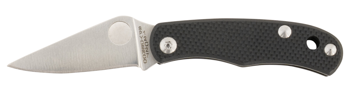 Spyderco Bug 1.27" Satin 12C27 Sandvik Plain Edge Black G10 Slipjoint Folding Knife