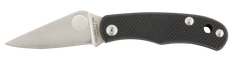 Spyderco Bug 1.27" Satin 12C27 Sandvik Plain Edge Black G10 Slipjoint Folding Knife