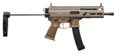 Grand Power Stribog SP9A1 9mm Luger 8" 30+1 Semi-Auto Pistol w/ Tailhook Brace - FDE