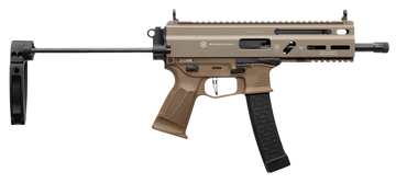 Grand Power Stribog SP9A1 9mm Luger 8" 30+1 Semi-Auto Pistol w/ Tailhook Brace - FDE