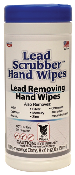 Birchwood Casey Lead Scrubber Hand Wipes 8" x 6" 40-Pack