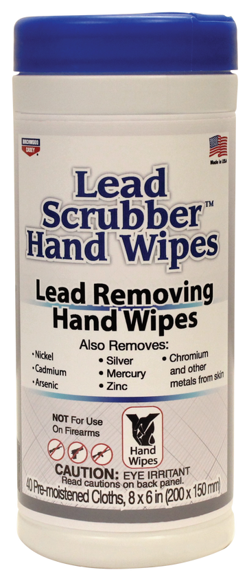 Birchwood Casey Lead Scrubber Hand Wipes 8" x 6" 40-Pack
