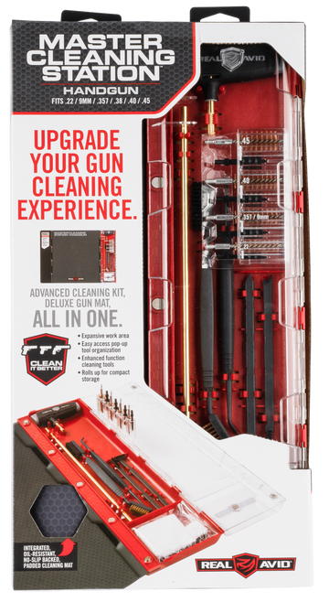 Real Avid AVMCSP Master Cleaning Station Pistol .22/9mm/.357/.38/.40/.45 Cal