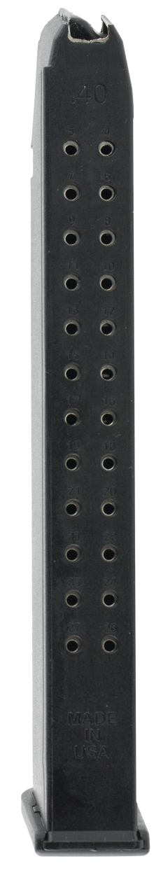 ProMag GLKA13 Glock 22/23/27 40 S&W 25-Rd Black Polymer Magazine
