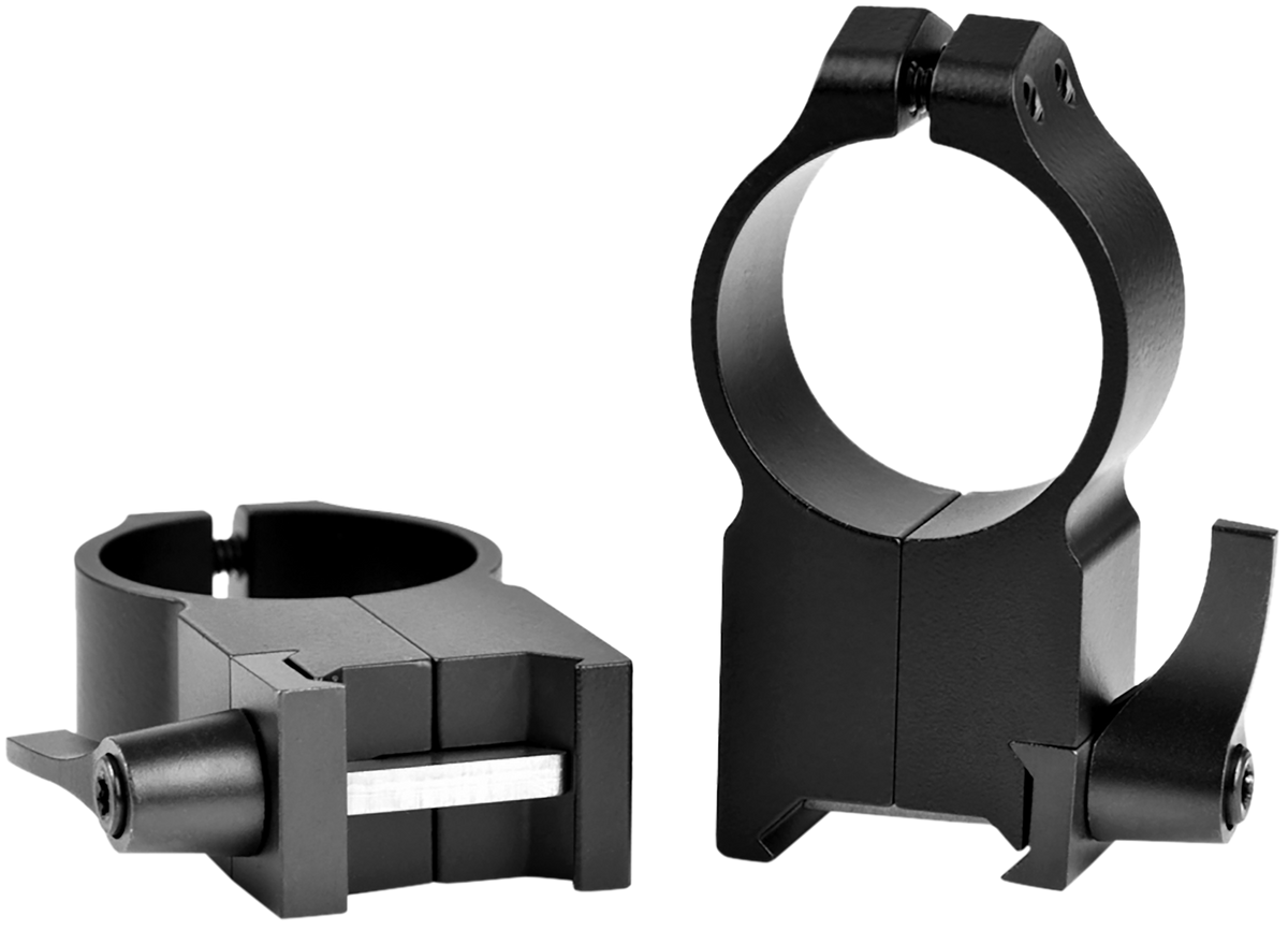 Warne 217LM Maxima Quick Detach 30mm Ultra High 0 MOA Scope Rings - Matte Black