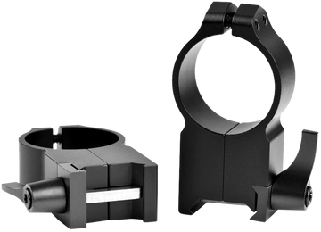Warne 217LM Maxima Quick Detach 30mm Ultra High 0 MOA Scope Rings - Matte Black