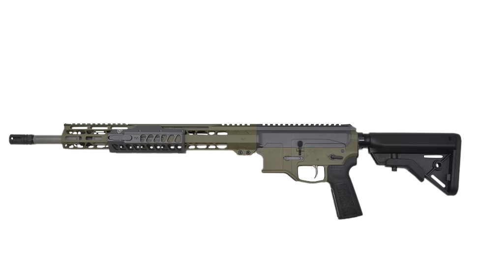 Bilson Arms BA-15FC 6mm ARC 18" 20+1 Semi-Auto Rifle - Sniper Green/Gray Cerakote