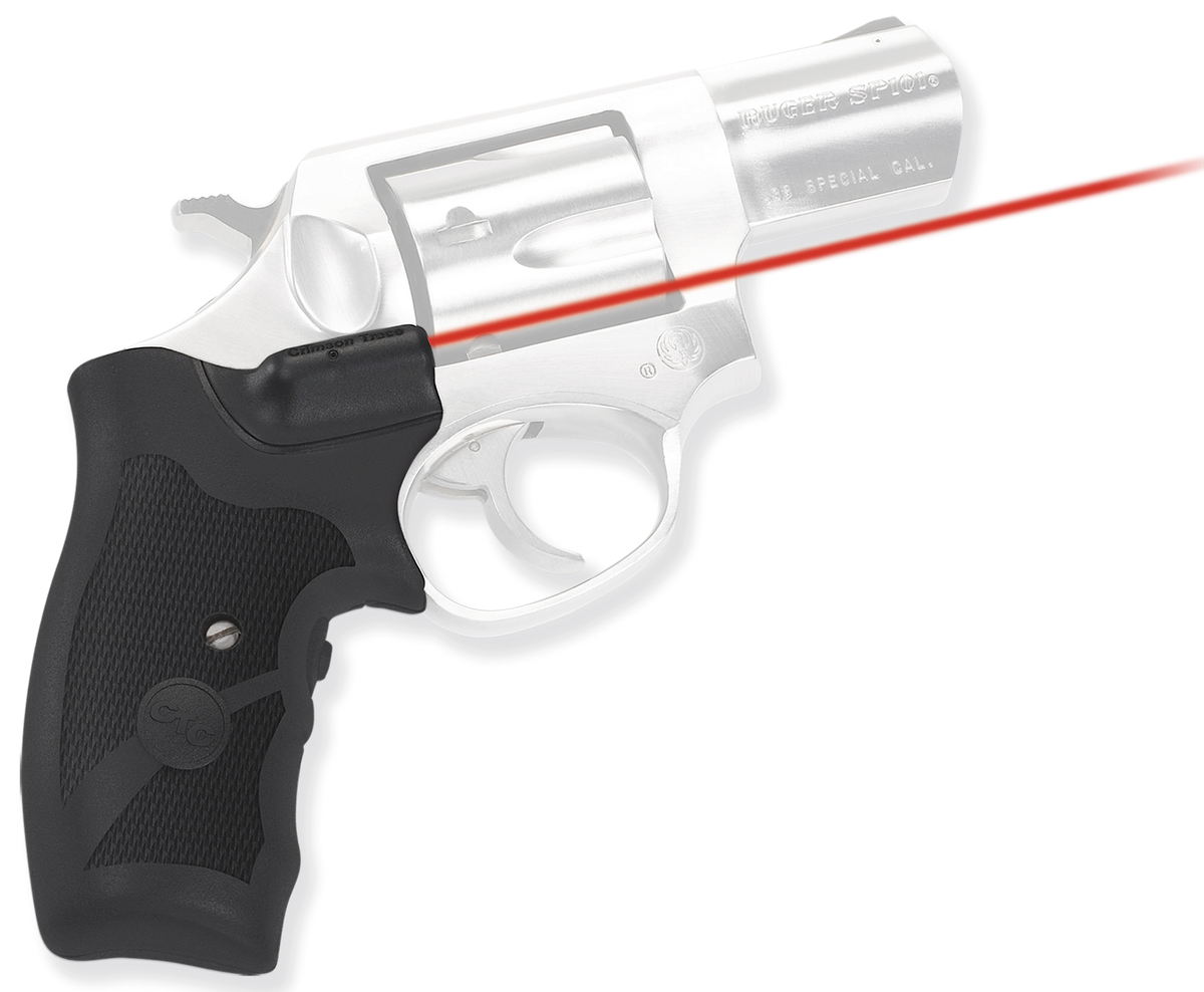 Crimson Trace LG-303 Lasergrips Ruger SP101 Red Laser Black Polymer