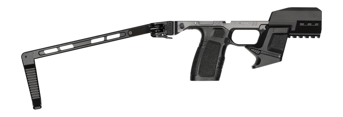 Tyrant CNC T.W.S. 365 Sig P365 Pistol Chassis - Gunmetal Aluminum/Polymer Folding Brace