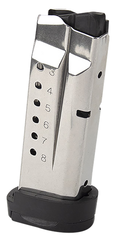 Ed Brown M&P Shield 9mm Luger 8-Rd Extended Stainless Steel Pistol Magazine