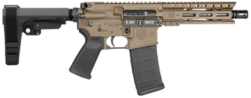 Diamondback DB15 5.56 NATO 7" 30+1 Semi-Auto AR Pistol - SBA3 Brace - FDE Cerakote