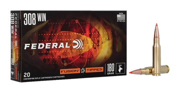 Federal Fusion Tipped 308 Win 180gr 20 Rd Bonded Soft Point - Box or Case