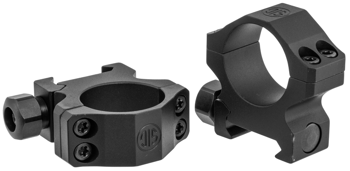Sig Sauer Electro-Optics Alpha 1 1" Low 0 MOA Scope Ring Set - Matte Black