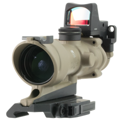Trijicon 100555 ACOG ECOS Combo 4x32mm .223 BDC Amber Crosshair Riflescope - Flat Dark Earth w/ RMR Type 2
