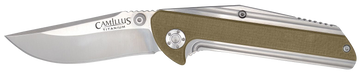 Camillus Sevens 2.75" Folding AUS-8 Carbonitride Titanium Plain Edge Desert Tan G10/SS Handle