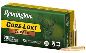 Remington Ammunition Core-Lokt Copper 270 Win 130gr Copper Hollow Point - Box or Case