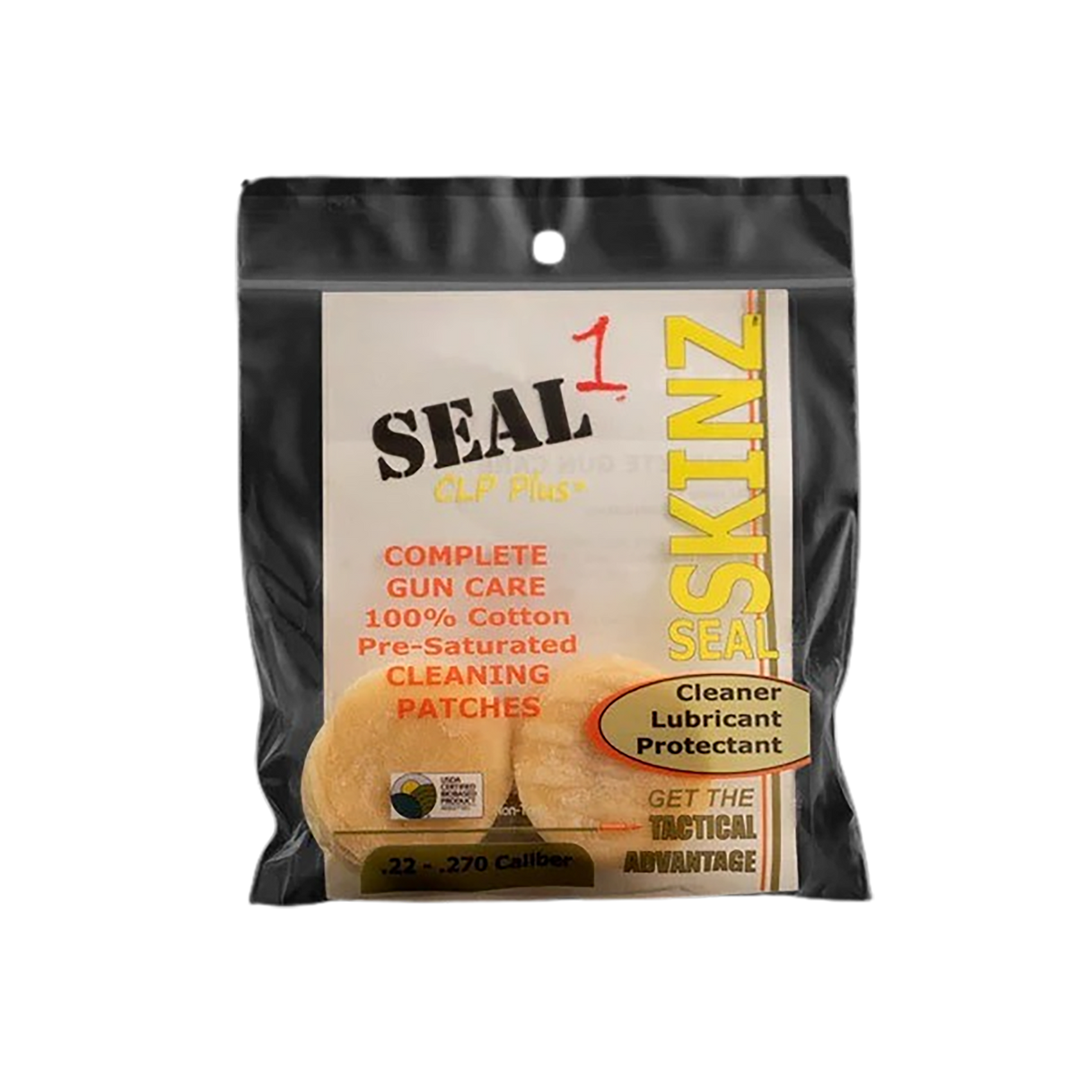 Seal 1 Seal SKINZ SS-10 .270-.30 Cal 1.75" Cotton Cleaning Patches