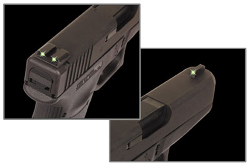 TruGlo TG231G2 Tritium Handgun Night Sight Set - Green Tritium/Black Nitride Fortress Frame - Glock