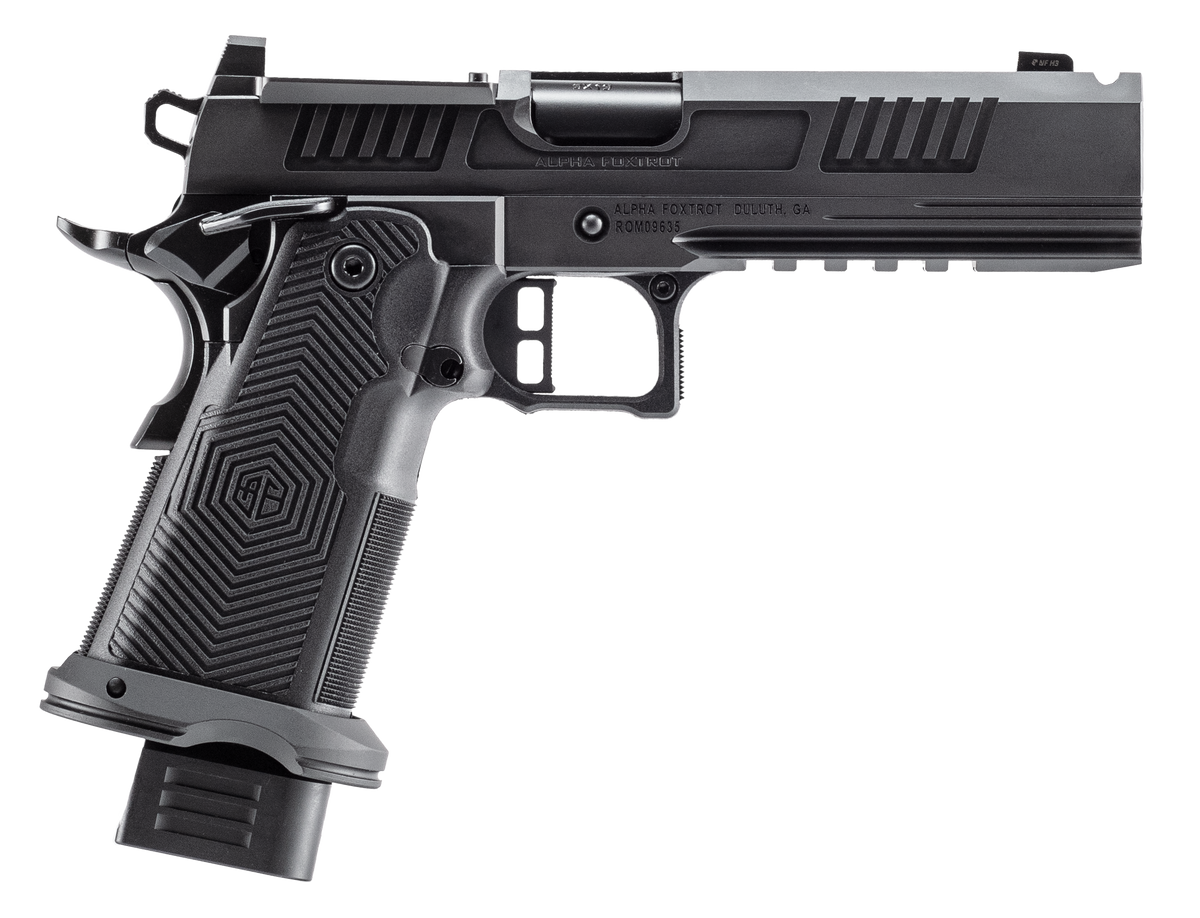 Alpha Foxtrot AF1911 Romulus 9mm Luger 5" 20+1 Ported Semi-Auto Pistol - Black DLC