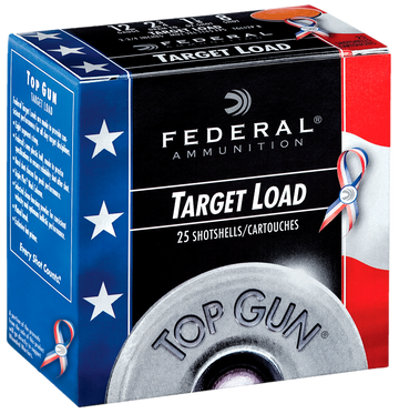 Federal Top Gun Special Edition Red, White & Blue 12 Gauge 2.75" 1-1/8 oz #8 Shot 25 Rd - Box or Case