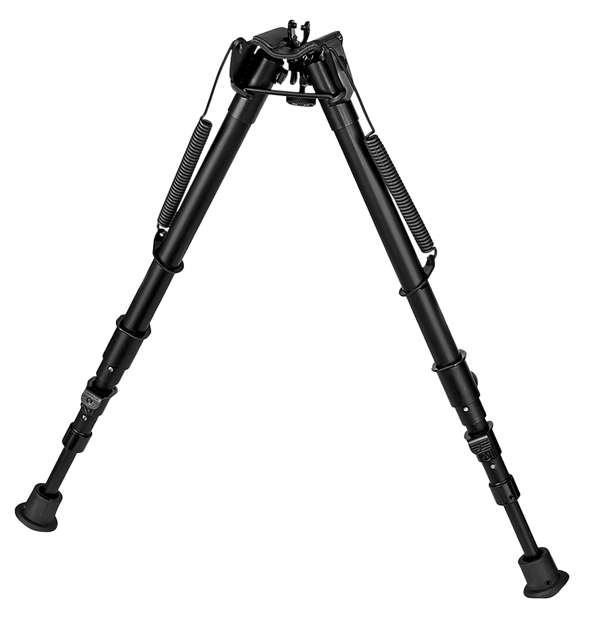 Harris 1A2-25C Bipod Non-Swivel 13.5-27" Swivel Stud Rubber Feet - Black Steel/Aluminum