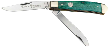 Boker Trapper 2.0 Clip Point/Spey Plain D2 Steel Smooth Green Bone 4.25" Slipjoint Folder