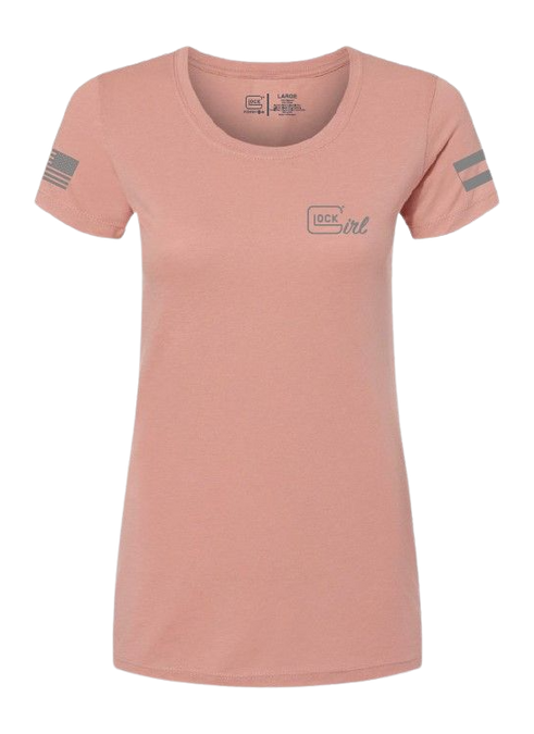 Glock GLOCK Girl Flag Tee L Pink Short-Sleeve T-Shirt