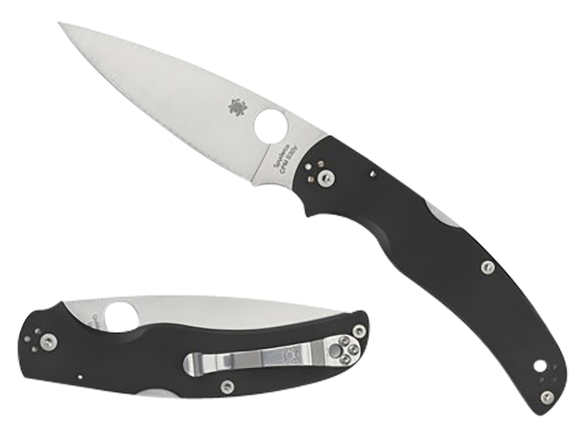 Spyderco Native Chief Lightweight 4.02" Plain Stonewashed CTS BD1N Black FRN Folding Knife