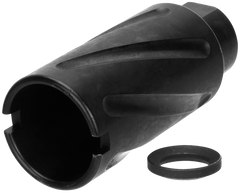 TacFire MZ1007N Spiral Fluted Muzzle Brake 5.56x45mm NATO 1/2x28 Black Oxide Steel