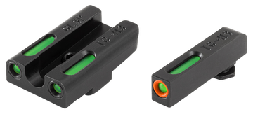TruGlo TFX Pro Glock 42/43/43X/48 Tritium Fiber Optic Sight Set - Black Nitride