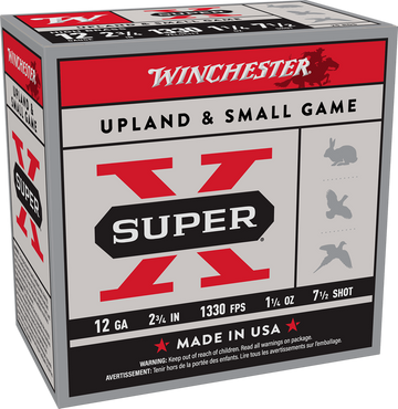 Winchester Ammo X127 Super-X High Brass 12 Gauge 2.75" 1 1/4 oz 7.5 Shot - Box or Case