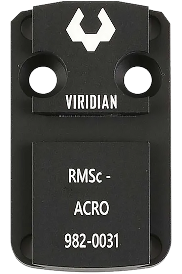 Viridian RFX 44 Shield RMSc/ACRO Mounting Adapter Plate Black Anodized