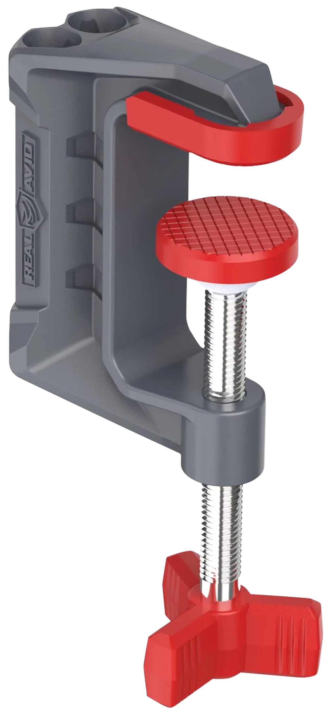 Real Avid Smart-Assist C-Mount 2.25" Gray/Red Plastic - Hands-Free Bench Clamp